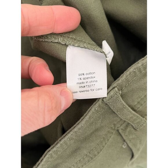 Elizabeth & James Winter Moss Green Utility Cropped Pants Size 10 - Picture 11 of 11